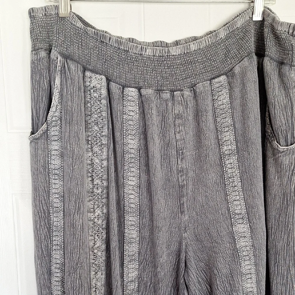 Women's BONULU Wide Leg Pants in Gray - Picture 4 of 16